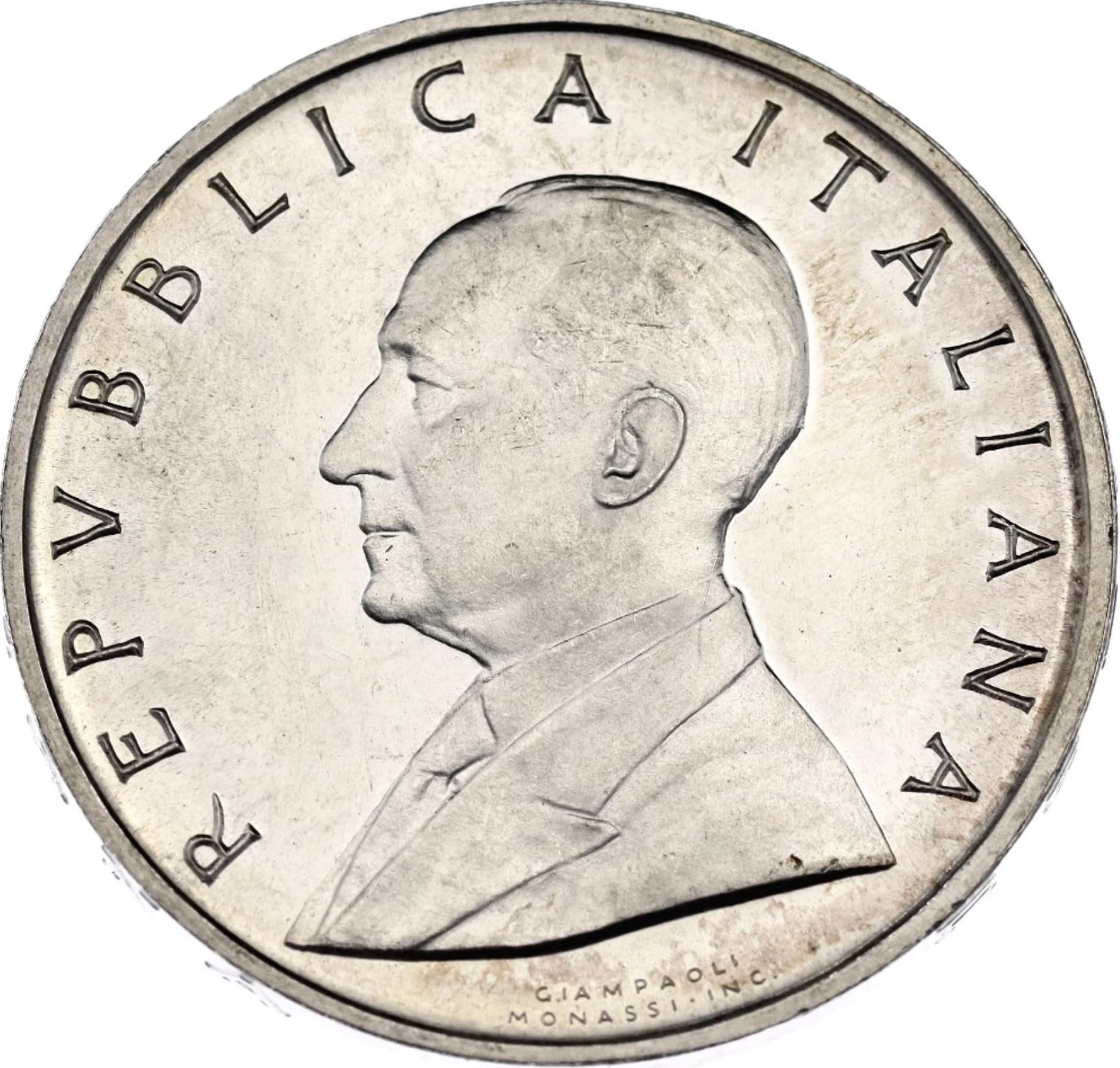 1974 R Silver 500 Lira Italian Commemorative Coin. Celebrating